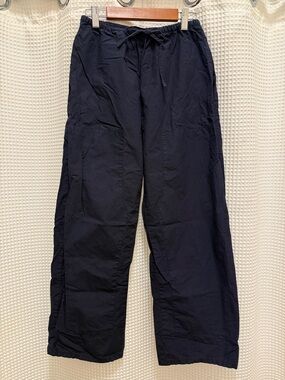 LESET Navy Drawstring Cargo Pants 100% Cotton - size XS
